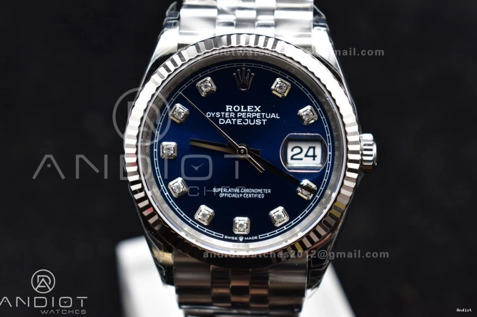 904L DateJust 1:1 Dial Jubilee 126234 VSF Steel VS3235 Blue SS 36 Best Edition Diamond On Bracelet 0127